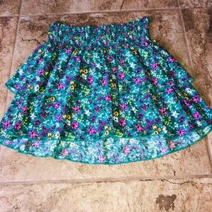 NWT H&M Flouncy Floral Mini Skirt